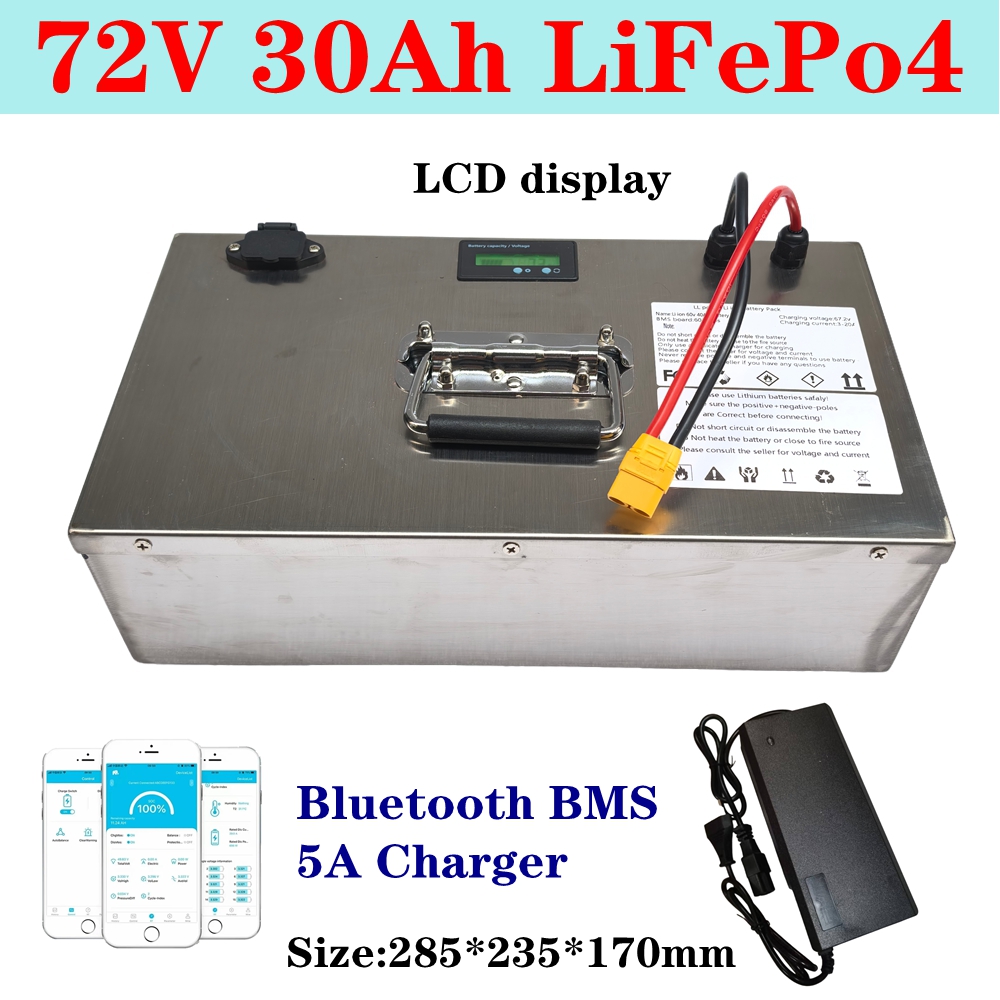 72V 30Ah Lifepo4 Battery Pack - Batería Lifepo4 mejorada de 72V, 30Ah,