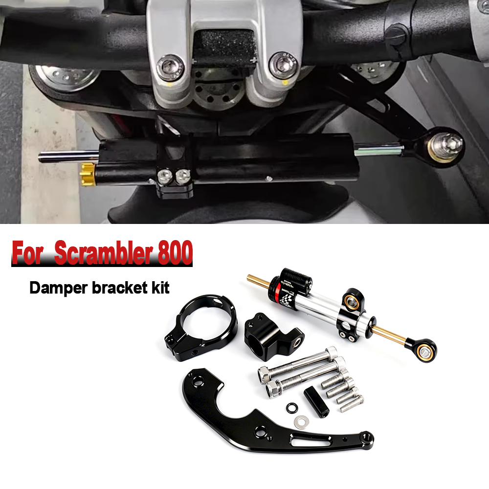 Steering Damper Stabilizer Kit Cnc - Para Ducati Scrambler 800, Nuevo Estabilizador